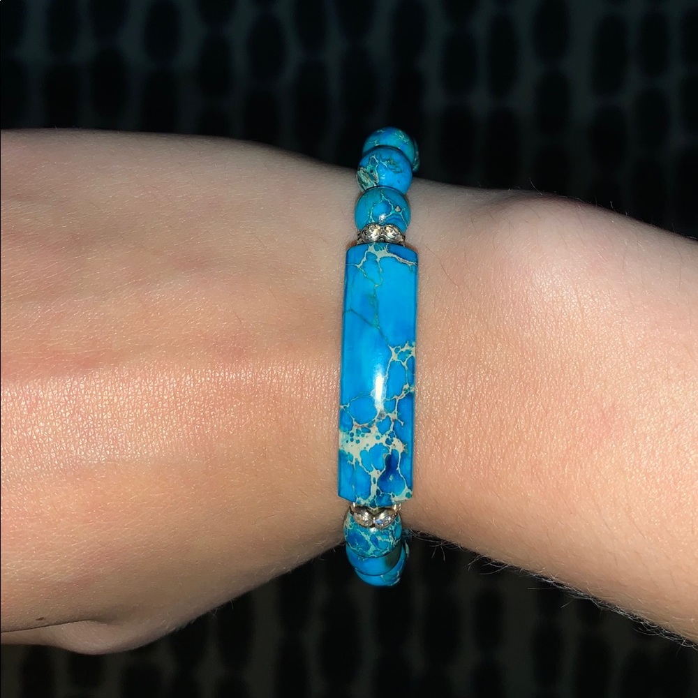 Genuine turquoise beaded bracelet